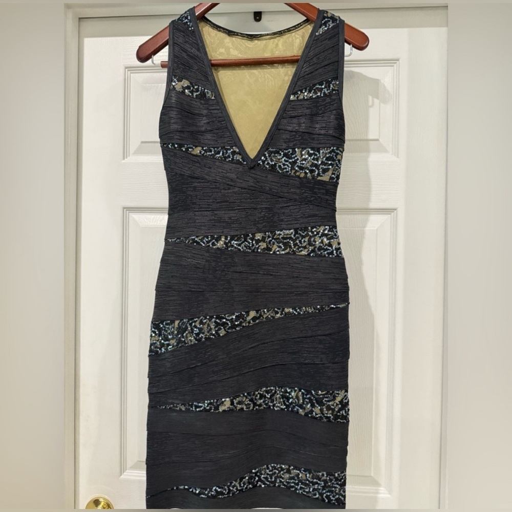 Terani Couture Black and Blue Dress